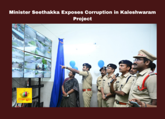 Minister Seethakka Exposes Corruption in Kaleshwaram Project, Corruption in Kaleshwaram Project, Minister Seethakka Exposes Corruption, Seethakka, Kaleshwaram Project, Corruption Allegations, Musi Catchment Area, Illegal Constructions, Housing Rights, Telangana Politics, Public Welfare, Telangana, TS Live Updates, TS Political News, Political News, Live Updates, Breaking News, Live News, Mango News