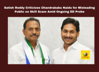 Satish Reddy Criticizes Chandrababu Naidu for Misleading Public on Skill Scam Amid Ongoing ED Probe, Satish Reddy, Chandrababu Naidu, Skill Scam, ED probe, YSRCP, Siemens Project, Fake invoices, Public funds misuse, DesignTech Systems, Andhra Pradesh, AP Live Updates, Live Updates, Breaking News, Headlines, Live News, Mango News