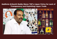 Gadikota Srikanth Reddy Slams TDP's Liquor Policy for Lack of Transparency and Exploiting Liquor Trade, Gadikota Srikanth Reddy, TDP liquor policy, Andhra Pradesh, Belt shops, Liquor trade exploitation, YSRCP, Welfare schemes, Chandrababu Naidu, Alcohol proliferation, Corruption in liquor trade, Andhra Pradesh, AP Live Updates, Live Updates, Breaking News, Headlines, Live News, Mango News
