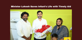 Minister Lokesh Saves Infant’S Life With Timely Aid, Nara Lokesh, Jaggayyapet, Baby Health Crisis, CM Relief Fund, Praja Darbar, Tribal Family Assistance, Minister Lokesh Intervention, Vijayawada, Andhra Pradesh, Ap Live Updates, Live Updates, Breaking News, Headlines, Live News, Mango News
