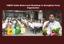 YSRCP Holds State-Level Workshop to Strengthen Party Organization, YSRCP Workshop, YS Jagan Mohan Reddy, Aarogyasri Bills, Vidya Deevena, Vasathi Deevena, Rythu Bharosa, Party Committees, Social Media Campaign, AP Politics, Women Empowerment, YSRCP Holds State-Level Workshop, YSRCP Workshop, Andhra Pradesh, AP Live Updates, Live Updates, Breaking News, Headlines, Live News, Mango News