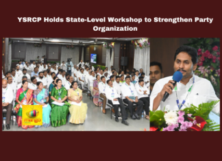 YSRCP Holds State-Level Workshop to Strengthen Party Organization, YSRCP Workshop, YS Jagan Mohan Reddy, Aarogyasri Bills, Vidya Deevena, Vasathi Deevena, Rythu Bharosa, Party Committees, Social Media Campaign, AP Politics, Women Empowerment, YSRCP Holds State-Level Workshop, YSRCP Workshop, Andhra Pradesh, AP Live Updates, Live Updates, Breaking News, Headlines, Live News, Mango News