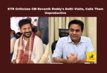 KTR Criticizes CM Revanth Reddy's Delhi Visits, Calls Them Unproductive, KTR, Revanth Reddy, Delhi Visits, Telangana Politics, BRS, Musi River Project, Welfare Schemes, Pension Issues, Hyderabad Development, KTR Criticism, Telangana, TS Live Updates, TS Political News, Political News, Mango News