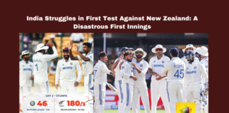 India Struggles in First Test Against New Zealand: A Disastrous First Innings, India vs New Zealand Test, Cricket News, Devon Conway Performance, Rishabh Pant, Matt Henry, William O'Rourke, Indian Team Struggles, Test Match Highlights, Guwahati Test, Cricket Analysis, Cricket News, India, BCCI, Mango News