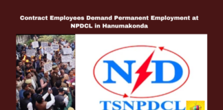Contract Employees Demand Permanent Employment at NPDCL in Hanumakonda, NPDCL Protest, Contract Employee Rights, Telangana Employment, Contract Workers, Mahadharna, Hanumakonda, ICASA, Job Regularization, Contract Employees Demand, Electricity Workers, Telangana, TS Live Updates, TS Political News, Political News, Mango News