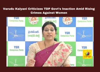 Varudu Kalyani Criticizes TDP Govt's Inaction Amid Rising Crimes Against Women, Varudu Kalyani, YSRCP, Women’s Safety, TDP Government, Negligence, Visakhapatnam, Crimes Against Women, Hindupur, Rape Case, Drug Issue, Political Interference, Public Security, Chandrababu Naidu, Andhra Pradesh, AP Live Updates, Live Updates, Breaking News, Headlines, Live News, Mango News