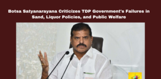 Botsa Satyanarayana Criticizes TDP Government's Failures in Sand, Liquor Policies, and Public Welfare, Botsa Satyanarayana, TDP, Sand Policy, Liquor Policy, Public Welfare, Inflation Gurla Diarrhea Deaths, Opposition Accountability, Mid-Term Elections, Chandrababu Naidu, Andhra Pradesh, AP Live Updates, Live Updates, Breaking News, Headlines, Live News, Mango News