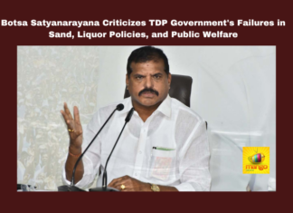 Botsa Satyanarayana Criticizes TDP Government's Failures in Sand, Liquor Policies, and Public Welfare, Botsa Satyanarayana, TDP, Sand Policy, Liquor Policy, Public Welfare, Inflation Gurla Diarrhea Deaths, Opposition Accountability, Mid-Term Elections, Chandrababu Naidu, Andhra Pradesh, AP Live Updates, Live Updates, Breaking News, Headlines, Live News, Mango News