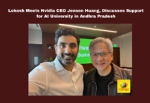 Lokesh Meets Nvidia CEO Jensen Huang, Discusses Support for AI University in Andhra Pradesh, Nara Lokesh, AP Government, IT Minister, TDP, NCBN, NDA, NVIDIA, IT, Tech, Amaravat, Andhra Pradesh news, Andhra Pradesh, AP Live Updates, Live Updates, Breaking News, Headlines, Live News, Mango News
