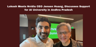 Lokesh Meets Nvidia CEO Jensen Huang, Discusses Support for AI University in Andhra Pradesh, Nara Lokesh, AP Government, IT Minister, TDP, NCBN, NDA, NVIDIA, IT, Tech, Amaravat, Andhra Pradesh news, Andhra Pradesh, AP Live Updates, Live Updates, Breaking News, Headlines, Live News, Mango News