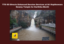 TTD EO Directs Enhanced Devotee Services at Sri Kapileswara Swamy Temple for Karthika Month, TTD, Kapileswara Swamy Temple, Karthika month, Tirupati, TTD EO Syamala Rao, devotee services, temple inspection, Tirumala Laddu Prasadam, queue management, Panchagavya products, Andhra Pradesh, AP Live Updates, Live Updates, Breaking News, Headlines, Live News, Mango News