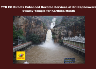 TTD EO Directs Enhanced Devotee Services at Sri Kapileswara Swamy Temple for Karthika Month, TTD, Kapileswara Swamy Temple, Karthika month, Tirupati, TTD EO Syamala Rao, devotee services, temple inspection, Tirumala Laddu Prasadam, queue management, Panchagavya products, Andhra Pradesh, AP Live Updates, Live Updates, Breaking News, Headlines, Live News, Mango News