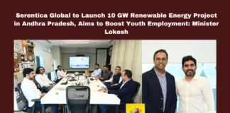 Serentica Global to Launch 10 GW Renewable Energy Project in Andhra Pradesh, Aims to Boost Youth Employment: Minister Lokesh, Serentica Global, Vedanta Group, Andhra Pradesh renewable energy, Nara Lokesh, youth employment, 10 GW project, green energy, Andhra Pradesh investment, IT and Electronics Minister, renewable energy jobs, Andhra Pradesh, AP Live Updates, Live Updates, Breaking News, Headlines, Live News, Mango News