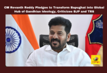 CM Revanth Reddy Pledges to Transform Bapughat into Global Hub of Gandhian Ideology, Criticizes BJP and TRS, Revanth Reddy, Congress, TPCC, Telangana CM, CM, BJP, Musi River, Statue of Unity, Telangana, TS Live Updates, TS Political News, Political News, Mango News