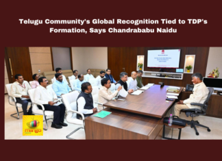 Telugu Community's Global Recognition Tied to TDP's Formation, Says Chandrababu Naidu, Telugu Desam Party, Chandrababu Naidu, Telugu community, NTR, political university, welfare initiatives, Amaravati, youth empowerment, grassroots activism, TDP membership, Andhra Pradesh, AP Live Updates, Live Updates, Breaking News, Headlines, Live News, Mango News