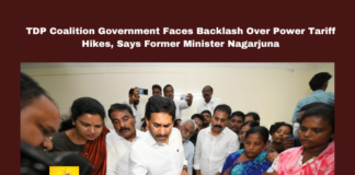 TDP Coalition Government Faces Backlash Over Power Tariff Hikes, Says Former Minister Nagarjuna, TDP coalition, Merugu Nagarjuna, power tariff hikes, Chandrababu Naidu, Bapatla, agriculture support, True-Up charges, Skill Scam, public burden, farmer welfare, Andhra Pradesh, AP Live Updates, Live Updates, Breaking News, Headlines, Live News, Mango News