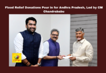 Flood Relief Donations Pour in for Andhra Pradesh, Led by CM Chandrababu, Andhra Pradesh Flood Relief, CM Chandrababu Naidu, CMRF Donations, Raymond Group Donation, Bank of Baroda Contribution, Private Schools Association Donation, Rashtriya Seva Samiti, Amaravati, Andhra Pradesh Flood Support, Velagapudi, Andhra Pradesh, AP Live Updates, Live Updates, Breaking News, Headlines, Live News, Mango News