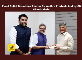 Flood Relief Donations Pour in for Andhra Pradesh, Led by CM Chandrababu, Andhra Pradesh Flood Relief, CM Chandrababu Naidu, CMRF Donations, Raymond Group Donation, Bank of Baroda Contribution, Private Schools Association Donation, Rashtriya Seva Samiti, Amaravati, Andhra Pradesh Flood Support, Velagapudi, Andhra Pradesh, AP Live Updates, Live Updates, Breaking News, Headlines, Live News, Mango News