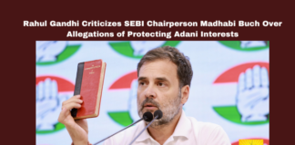 Rahul Gandhi Criticizes SEBI Chairperson Madhabi Buch Over Allegations of Protecting Adani Interests, Rahul Gandhi, SEBI, Madhabi Buch, Adani Group, small investors, stock market, Modi government, hedge investors, accountability, financial irregularities, India, National News, Internationational News, Mango News