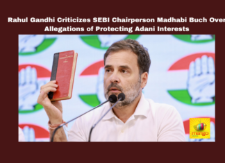 Rahul Gandhi Criticizes SEBI Chairperson Madhabi Buch Over Allegations of Protecting Adani Interests, Rahul Gandhi, SEBI, Madhabi Buch, Adani Group, small investors, stock market, Modi government, hedge investors, accountability, financial irregularities, India, National News, Internationational News, Mango News