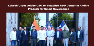 Lokesh Urges Adobe CEO to Establish R&D Center in Andhra Pradesh for Smart Governance, Nara Lokesh, Adobe, Andhra Pradesh, Santanu Narayen, R&D center, AI solutions, smart governance, Chandrababu Naidu, digital transformation, investment in tech, Andhra Pradesh, AP Live Updates, Live Updates, Breaking News, Headlines, Live News, Mango News