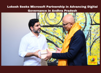 Lokesh Seeks Microsoft Partnership in Advancing Digital Governance in Andhra Pradesh, Nara Lokesh, Microsoft, Satya Nadella, Andhra Pradesh, digital governance, IT investment, AI in agriculture, Amaravati AI capital, Chandrababu Naidu, cloud computing, Andhra Pradesh, AP Live Updates, Live Updates, Breaking News, Headlines, Live News, Mango News