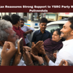 YS Jagan Reassures Strong Support to YSRC Party Workers in Pulivendula, YS Jagan Mohan Reddy, YSR Congress Party, Pulivendula, YSRC workers, political support, Bhakarapuram, party unity, Andhra Pradesh politics, Tadepalli, YSRC leaders, Andhra Pradesh, AP Live Updates, Live Updates, Breaking News, Headlines, Live News, Mango News