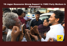 YS Jagan Reassures Strong Support to YSRC Party Workers in Pulivendula, YS Jagan Mohan Reddy, YSR Congress Party, Pulivendula, YSRC workers, political support, Bhakarapuram, party unity, Andhra Pradesh politics, Tadepalli, YSRC leaders, Andhra Pradesh, AP Live Updates, Live Updates, Breaking News, Headlines, Live News, Mango News