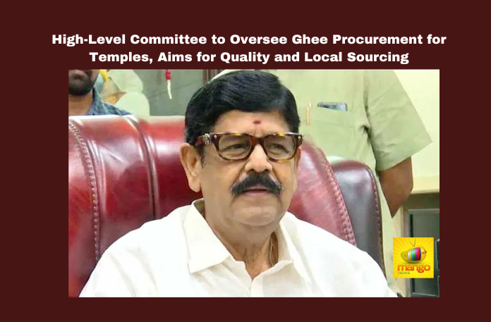 High-Level Committee to Oversee Ghee Procurement for Temples, Aims for Quality and Local Sourcing High-Level Committee To Oversee Ghee Procurement For Temples, Aims For Quality And Local Sourcing, Andhra Pradesh Temples, Ghee Procurement, Endowments Minister, Anam Ramanarayana Reddy, Prasadam Preparation, Dairy Associations, SV Dairy College, Local Sourcing, Quality Standards, Devadaya Commissioner, Andhra Pradesh, AP Live Updates, Live Updates, Breaking News, Headlines, Live News, Mango News