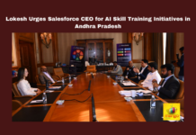 Lokesh Urges Salesforce CEO for AI Skill Training Initiatives in Andhra Pradesh , Nara Lokesh, Salesforce, Andhra Pradesh, AI skill training, Clara Shih, Einstein AI, smart governance, AI economy, AI-based industries, skill development, startups , Live updates , breaking news , Headlines , Ap IT updates , Andhrapradesh , Mango News