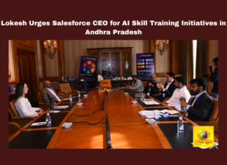 Lokesh Urges Salesforce CEO for AI Skill Training Initiatives in Andhra Pradesh , Nara Lokesh, Salesforce, Andhra Pradesh, AI skill training, Clara Shih, Einstein AI, smart governance, AI economy, AI-based industries, skill development, startups , Live updates , breaking news , Headlines , Ap IT updates , Andhrapradesh , Mango News