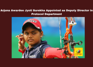 Arjuna Awardee Jyoti Surekha Appointed as Deputy Director in Protocol Department , Jyoti Surekha appointment, Deputy Director Protocol Department, Andhra Pradesh sports news, Arjuna award winner, archery champion, State Sports Authority, Andhra Pradesh government, archery achievements, SAP chairman congratulates, recognition for athletes , Live updates , Breaking news , Headlines , Mango News