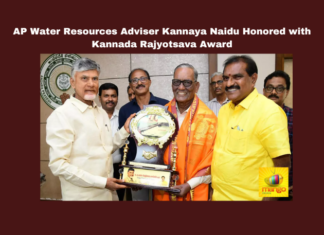 AP Water Resources Adviser Kannaya Naidu Honored with Kannada Rajyotsava Award , Kannada Rajyotsava Award, Karnataka Statehood Day, Kannaya Naidu, AP Water Resources Department, Tungabhadra Reservoir, Karnataka Flood Management, Arun Yogiraj, Ayodhya Ram Mandir, Karnataka Awards 2024, Andhra-Karnataka relations , Headlines , Breaking news , Live updates , Mango News