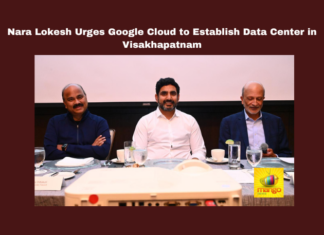 Nara Lokesh Urges Google Cloud to Establish Data Center in Visakhapatnam , Nara Lokesh Urges Google Cloud to Establish Data Center in Visakhapatnam , Breaking news , Headlines , Live updates , Ap IT updates , Vishakapatnam , Mango News