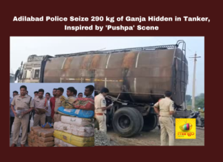 Adilabad Police Seize 290 kg of Ganja Hidden in Tanker, Inspired by 'Pushpa' Scene , Adilabad ganja bust, Kumuram Bhim police, Pushpa-inspired smuggling, milk tanker ganja, Vankidi Check Post, police seize ganja, red sandalwood scene, Rajamahendravaram to MP, SP Srinivasa Rao, anti-smuggling operations , Adilabad , Adilabad live updates , Adilabad latest news , Telangana , TS live updates , Mango News