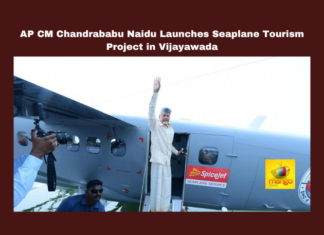 AP CM Chandrababu Naidu Launches Seaplane Tourism Project in Vijayawada, Seaplane Tourism Project in Vijayawada, Chandrababu Naidu, Seaplane Tourism, Vijayawada, Punnamighat, Srisailam, Tourism Development, K. Rammohan Naidu, Technological Advancement, AP Governance, Andhra Pradesh, AP Live Updates, Live Updates, Breaking News, Headlines, Live News, Mango News
