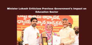 Minister Lokesh Criticizes Previous Government's Impact on Education Sector, Government's Impact on Education Sector, Minister Lokesh Criticizes Previous Government, Nara Lokesh, Andhra Pradesh, Education Sector, YSRCP, School Closures, National Education Day, Vijayawada, Education Reform, Mid-Day Meal Program, Quality Education, AP Live Updates, Live Updates, Breaking News, Headlines, Live News, Mango News