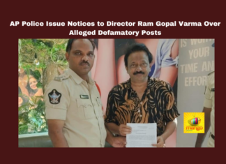AP Police Issue Notices to Director Ram Gopal Varma Over Alleged Defamatory Posts, Notices to Director Ram Gopal Varma, Alleged Defamatory Posts, AP Police, Ram Gopal Varma, RGV, Chandrababu Naidu, Telugu Desam Party, Pawan Kalyan, Controversy, Defamation, Social Media, Vyuham, Andhra Pradesh, AP Live Updates, Live Updates, Breaking News, Headlines, Live News, Mango News