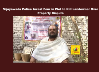 Vijayawada Police Arrest Four in Plot to Kill Landowner Over Property Dispute, Vijayawada crime, supari gang, land dispute, Umamaheswara Shastri, Gautham Reddy, YSR Congress Party, Satyanarayanapuram police, property disputes, Andhra Pradesh law enforcement, contract killing, Andhra Pradesh, AP Live Updates, Live Updates, Breaking News, Headlines, Live News, Mango News
