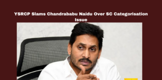YSRCP Slams Chandrababu Naidu Over SC Categorisation Issue, SC Categorisation Issue, YSRCP Slams Chandrababu Naidu, YSRCP, SC Categorisation, AP Politics, YS Schemes, Inclusivity, TDP, Krishna Madiga, SC Welfare, YSRCP Slams, CM Chandrababu, Andhra Pradesh, AP Live Updates, Live Updates, Breaking News, Headlines, Live News, Mango News