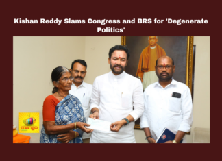 Kishan Reddy Slams Congress and BRS for 'Degenerate Politics', Hyderabad, Kishan Reddy, BRS, Congress, Telangana politics, KCR criticism, Revanth Reddy, BJP election strategy, Telangana debt, BJP organizational meetings, corruption allegations, Telangana, TS Live Updates, TS Political News, Political News, Mango News