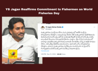 YS Jagan Reaffirms Commitment to Fishermen on World Fisheries Day, YS Jagan Mohan Reddy, World Fisheries Day, Andhra Pradesh fishermen, fishing harbors, fish landing centers, financial assistance, subsidized diesel, Andhra Pradesh welfare schemes, sustainable fishing, fisheries development, CM Chandrababu, Andhra Pradesh, AP Live Updates, Live Updates, Breaking News, Headlines, Live News, Mango News