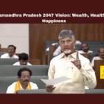 Swarnandhra Pradesh 2047 Vision: Wealth, Health, and Happiness Swarnandhra Pradesh 2047 Vision: Wealth, Health, and Happiness, Swarnandhra Pradesh 2047, Chandrababu Naidu vision document, Andhra Pradesh development, Amaravati capital works, green energy Andhra Pradesh, skill development initiatives, rural infrastructure AP, global industrial parks, white-collar jobs AP, poverty eradication plans, CM Chandrababu, Andhra Pradesh, AP Live Updates, Live Updates, Breaking News, Headlines, Live News, Mango News