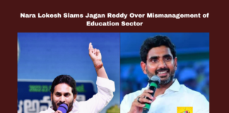 Nara Lokesh Slams Jagan Reddy Over Mismanagement of Education Sector, Nara Lokesh education reforms, Andhra Pradesh education news, Jagan Mohan Reddy criticism, tuition fee arrears cleared, Nadu-Nedu scheme failures, government school infrastructure, Andhra Pradesh teacher recruitment, student welfare Andhra Pradesh, education sector improvements, Amaravati political news, AP Live Updates, Live Updates, Breaking News, Headlines, Live News, Mango News
