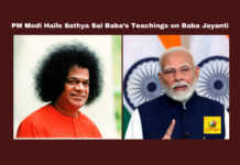 PM Modi Hails Sathya Sai Baba’s Teachings on Baba Jayanti, Sathya Sai Baba, Baba Jayanti 2024, PM Modi on Sathya Sai, Ek Bharat Shrestha Bharat, Sathya Sai teachings, spiritual service, love all serve all, humanity service, Sathya Sai Mandir, education and healthcare initiatives, BJP, India, National News, Internationational News, Mango News