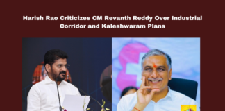 Harish Rao Criticizes CM Revanth Reddy Over Industrial Corridor and Kaleshwaram Plans, Harish Rao, Revanth Reddy, Telangana politics, industrial corridor, Kaleshwaram project, Lagachar, Telangana CM, Maharashtra election results, pharma city, Telangana government issues, political controversy, Hyderabad News, Telangana, TS Live Updates, TS Political News, Political News, Mango News