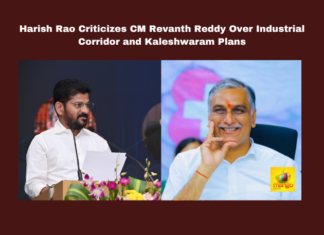 Harish Rao Criticizes CM Revanth Reddy Over Industrial Corridor and Kaleshwaram Plans, Harish Rao, Revanth Reddy, Telangana politics, industrial corridor, Kaleshwaram project, Lagachar, Telangana CM, Maharashtra election results, pharma city, Telangana government issues, political controversy, Hyderabad News, Telangana, TS Live Updates, TS Political News, Political News, Mango News