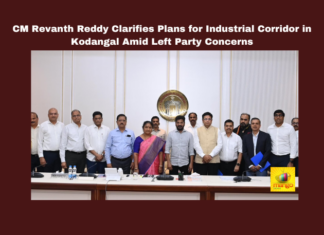 CM Revanth Reddy Clarifies Plans for Industrial Corridor in Kodangal Amid Left Party Concerns, CM Revanth Reddy, Kodangal, industrial corridor, pharma city, land acquisition, Left party, CPI, CPM, Lagachar, Vikarabad district, Telangana politics, non-polluting industries, Hyderabad News, Telangana, TS Live Updates, TS Political News, Political News, Mango News