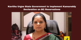 Kavitha Urges State Government to Implement Kamareddy Declaration on BC Reservations, Kalvakuntla Kavitha, BC reservations, Kamareddy declaration, caste census, BRS politics, Telangana welfare, BC welfare committee, Hyderabad news, Telangana government, reservation policy, Telangana, TS Live Updates, TS Political News, Political News, Mango News