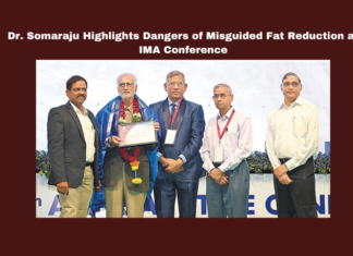 Dr. Somaraju Highlights Dangers of Misguided Fat Reduction at IMA Conference, Dr. Somaraju, IMA conference, fat reduction awareness, cholesterol health, balanced diet, blood pressure monitoring, Guntur medical news, doctor-patient interaction, Indian Medical Association, healthcare technology, Modi, BJP, India, National News, Internationational News, Mango News